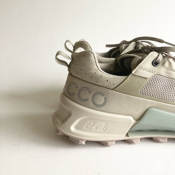 Ecco Biom 2.1 Grey Green Pink Waterproof Canvas Rubber Low Top Sneakers Size10.5 - Picture 3 of 15